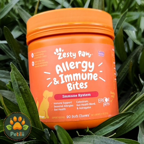 مکمل ضد آلرژی و تقویت ایمنی سگ زستی پاوز zesty paws allergy and immune bites