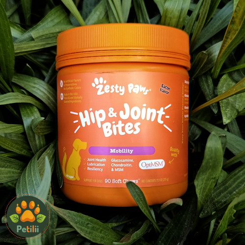 مکمل مفصل ساز گلوکزامین سگ هیپ اند جوینت زستی پاوز zesty paws hip and joint