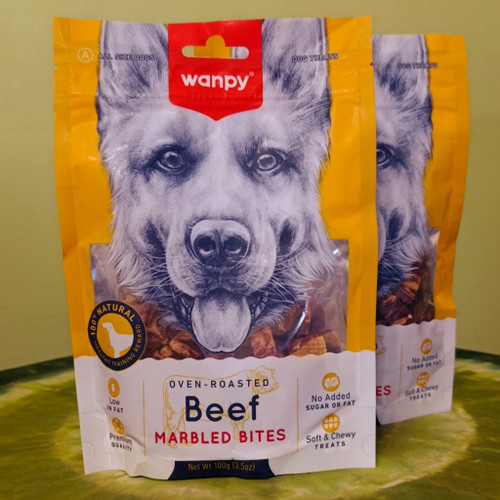 تشویقی ونپی سگ گوشت بیف گاو ماربلد مکعبی